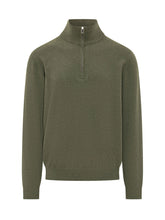MALO - High Neck Sweater with Zip - Green - LIDIASHOPPING® - Official Website