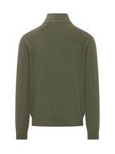 MALO - High Neck Sweater with Zip - Green - LIDIASHOPPING® - Official Website