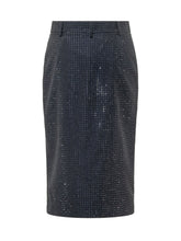 PINKO - Gonna Bentivoglio Midi con Applicazioni - Blu - LIDIASHOPPING® - Official Website
