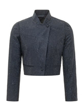 PINKO - Morasca Jacket with Micro Embellishments - Blue - LIDIASHOPPING® - Official Website