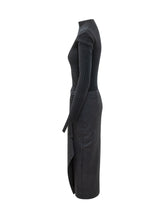 PINKO - Dianella Dress with Side Draping - Blue - LIDIASHOPPING® - Official Website