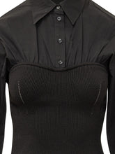 PINKO - Maglia Suzuki con Inserto a Camicia - Nero - LIDIASHOPPING® - Official Website