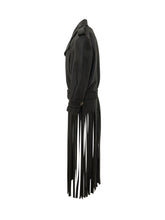 PINKO - Cappotto Testarossa con Frange - Nero - LIDIASHOPPING® - Official Website