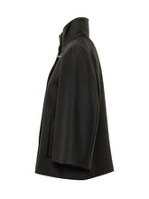 FAY - Cappa con Collo Alto - Nero - LIDIASHOPPING® - Official Website