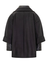 FAY - Cape with Quilted High Neck - Blue - LIDIASHOPPING® - Official Website