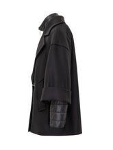 FAY - Cape with Quilted High Neck - Blue - LIDIASHOPPING® - Official Website