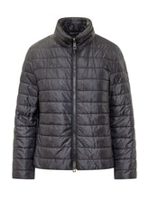 FAY - Cape with Quilted High Neck - Blue - LIDIASHOPPING® - Official Website