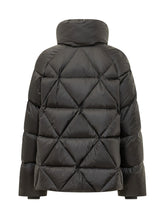 FAY - Piumino con Collo Alto e Trapuntatura Geometrica - Nero - LIDIASHOPPING® - Official Website