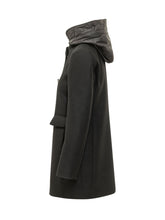 FAY - Hooded Coat with Hook Fastening - Black - LIDIASHOPPING® - Official Website