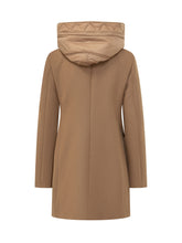 FAY - Cappotto con Cappuccio e Chiusura a Gancio - Marrone - LIDIASHOPPING® - Official Website