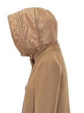 FAY - Cappotto con Cappuccio e Chiusura a Gancio - Marrone - LIDIASHOPPING® - Official Website