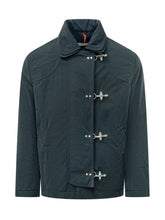 FAY - Giacca con Colletto e Quattro Ganci - Blu - LIDIASHOPPING® - Official Website