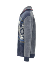 FAY - Cardigan con Collo Sciallato - Blu - LIDIASHOPPING® - Official Website