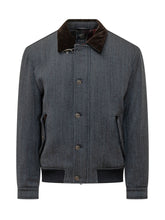FAY - Bomber Driving con Collo a Contrasto - Blu - LIDIASHOPPING® - Official Website