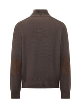 FAY - Maglia a Collo Alto con Gancio - Marrone - LIDIASHOPPING® - Official Website