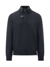 FAY - Maglia a Collo Alto con Gancio - Blu - LIDIASHOPPING® - Official Website