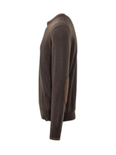 FAY - Maglia Girocollo con Profili a Righe - Marrone - LIDIASHOPPING® - Official Website