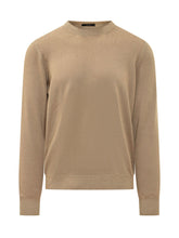 FAY - Maglia Girocollo a Maniche Lunghe - Marrone - LIDIASHOPPING® - Official Website