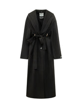 SPORTMAX - Cappotto Lungo con Cintura - Nero - LIDIASHOPPING® - Official Website