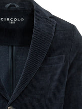 CIRCOLO - Blazer Monopetto a Coste Verticali - Blu - LIDIASHOPPING® - Official Website