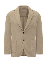 CIRCOLO - Single Breasted Blazer with Vertical Ribs - Beige - LIDIASHOPPING® - Official Website