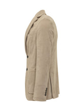 CIRCOLO - Single Breasted Blazer with Vertical Ribs - Beige - LIDIASHOPPING® - Official Website