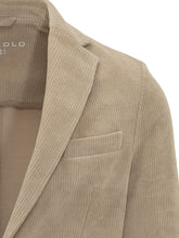CIRCOLO - Single Breasted Blazer with Vertical Ribs - Beige - LIDIASHOPPING® - Official Website