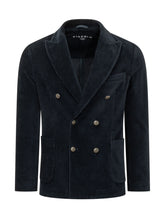 CIRCOLO - Blazer Doppiopetto a Coste Verticali - Blu - LIDIASHOPPING® - Official Website