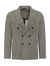 CIRCOLO - Double Breasted Blazer with Peak Lapels - Grey - LIDIASHOPPING® - Official Website