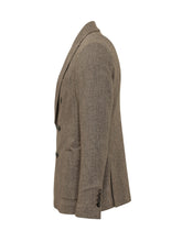 CIRCOLO - Double Breasted Blazer with Micro Pattern - Brown - LIDIASHOPPING® - Official Website
