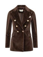 CIRCOLO - Blazer Doppiopetto con Bottoni Decorativi - Marrone - LIDIASHOPPING® - Official Website