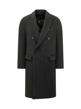 LARDINI - Double Breasted Coat with Peak Lapels - Black - LIDIASHOPPING® - Official Website