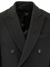 LARDINI - Double Breasted Coat with Peak Lapels - Black - LIDIASHOPPING® - Official Website