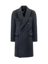 LARDINI - Double Breasted Coat with Peak Lapels - Blue - LIDIASHOPPING® - Official Website