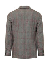 LARDINI - Double Breasted Suit with Check Pattern - Grey - LIDIASHOPPING® - Official Website