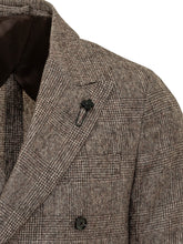 LARDINI - Double Breasted Suit with Micro Pattern - Brown - LIDIASHOPPING® - Official Website