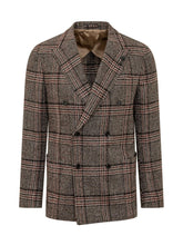 LARDINI - Double Breasted Jacket with Check Pattern - Red - LIDIASHOPPING® - Official Website