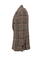 LARDINI - Double Breasted Jacket with Check Pattern - Red - LIDIASHOPPING® - Official Website