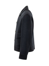 LARDINI - Short Jacket with Collar and Patch Pockets - Blue - LIDIASHOPPING® - Official Website