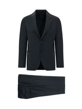 LARDINI - Easywear Single Breasted Suit with Patch Pockets - Blue - LIDIASHOPPING® - Official Website