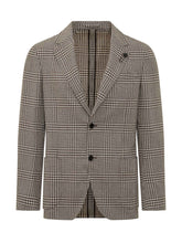 LARDINI - Roma Checked Blazer - Brown - LIDIASHOPPING® - Official Website