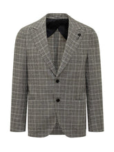 LARDINI - Blazer con Motivo a Quadri - Nero - LIDIASHOPPING® - Official Website