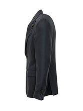 LARDINI - Single Breasted Blazer with Geometric Texture - Blue - LIDIASHOPPING® - Official Website