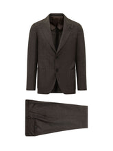 LARDINI - Checked Single Breasted Suit - Brown - LIDIASHOPPING® - Official Website