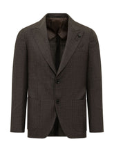 LARDINI - Checked Single Breasted Suit - Brown - LIDIASHOPPING® - Official Website