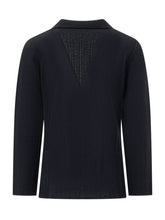 LARDINI - Double Breasted Knitted Blazer - Blue - LIDIASHOPPING® - Official Website