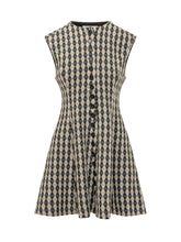 MSGM - Abito Svasato con Motivo Geometrico - Grigio - LIDIASHOPPING® - Official Website
