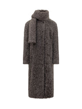 MSGM - Long Coat with Scarf - Grey - LIDIASHOPPING® - Official Website
