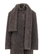 MSGM - Long Coat with Scarf - Grey - LIDIASHOPPING® - Official Website