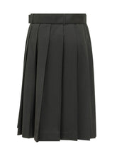 MSGM - Gonna Midi Plissettata con Cintura - Nero - LIDIASHOPPING® - Official Website